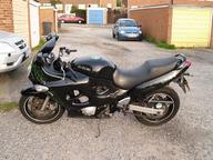 My first big bike when I could walk again. I resprayed her black and added the matrix design myself.