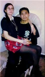 Mike and I on V-day after he took me out to eat at an Asian Buffet my favorite food place.