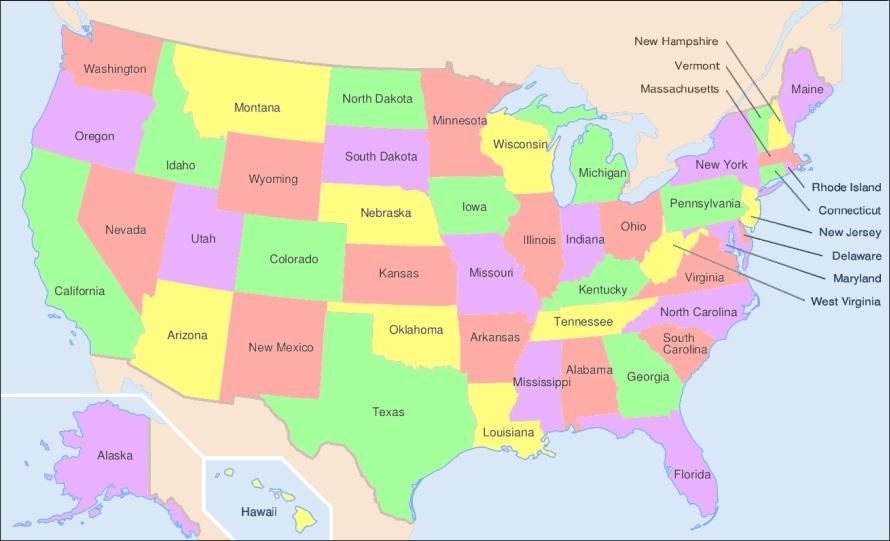 STD map of United States